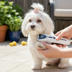Corte de pelo a un perro maltés con la máquina inalámbrica PT306