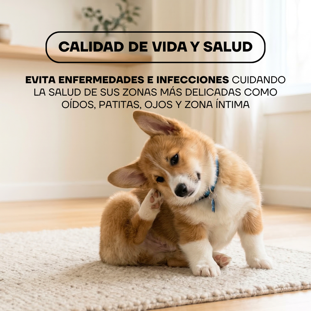 Corgi rascándose: recortar zonas delicadas ayuda a evitar enfermedades e infecciones
