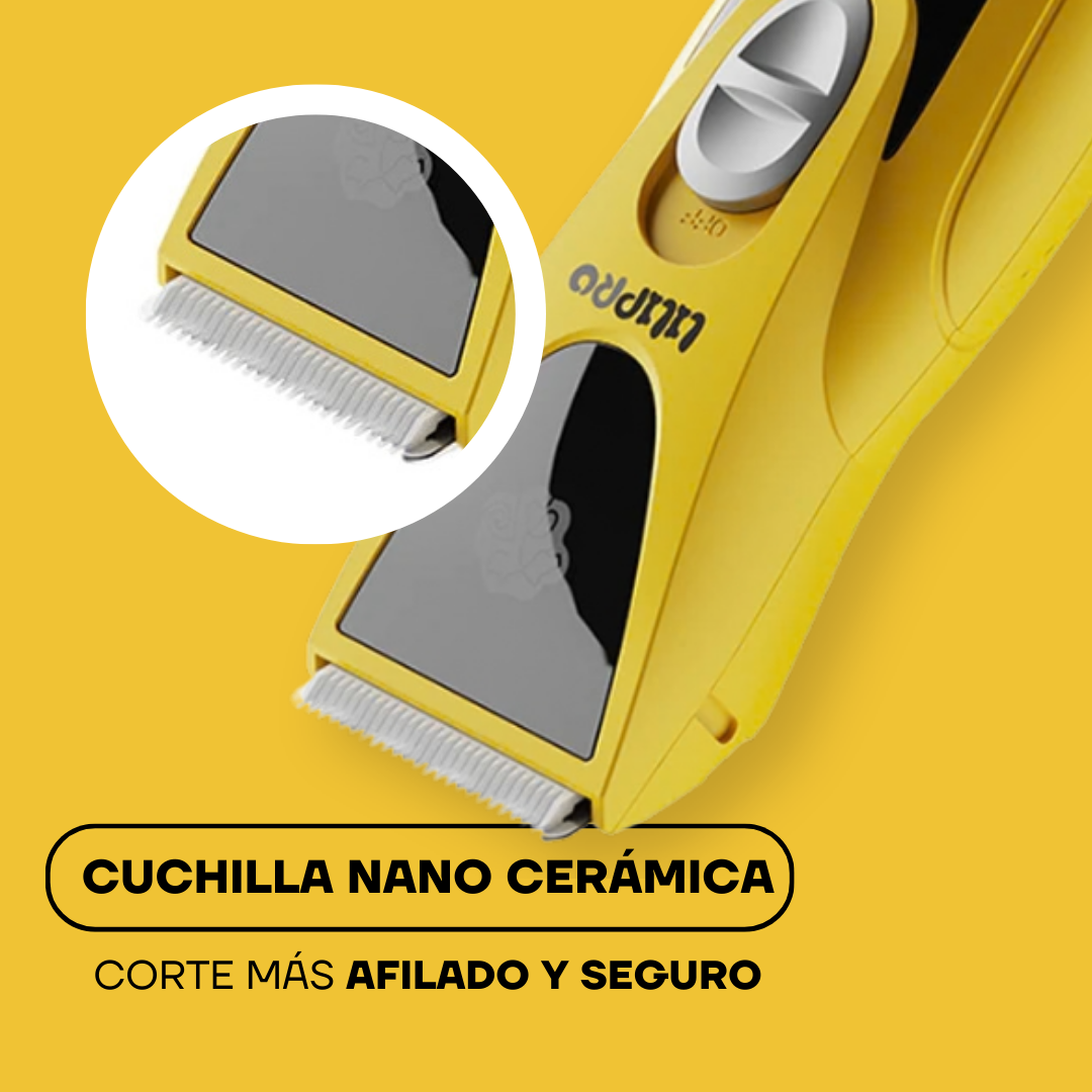 Detalle de la cuchilla nano cerámica de la máquina de cortar pelo PT305